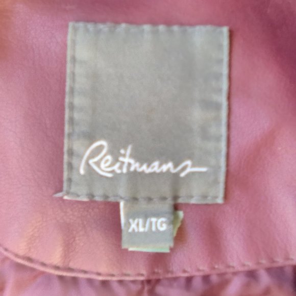 Reitmans  biker style purple  faux leather jacket - Picture 8 of 8